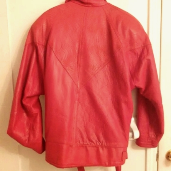 Red Leather Jacket - Picture 4 of 4
